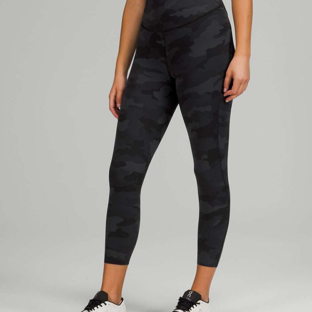 Lululemon Base Pace High-Rise Crop 23" Heritage 365 Camo Deep Coal Multi Size 4 - Picture 1 of 10